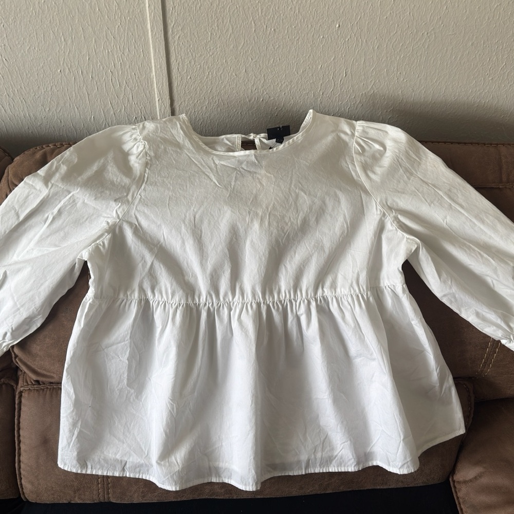 Who What Wear Bright White Blouse